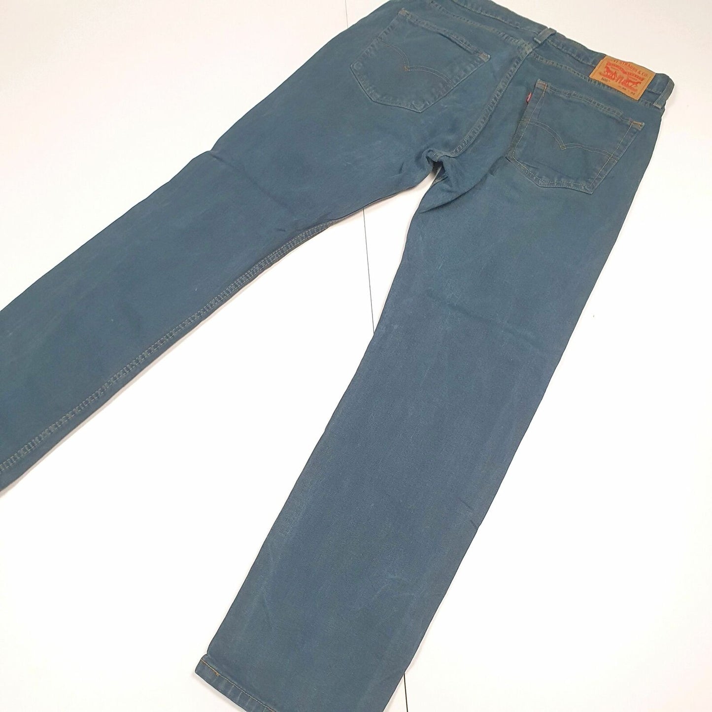 Mens LEVI'S Blue Denim 505 Regular Fit Jeans Trousers W36 L32