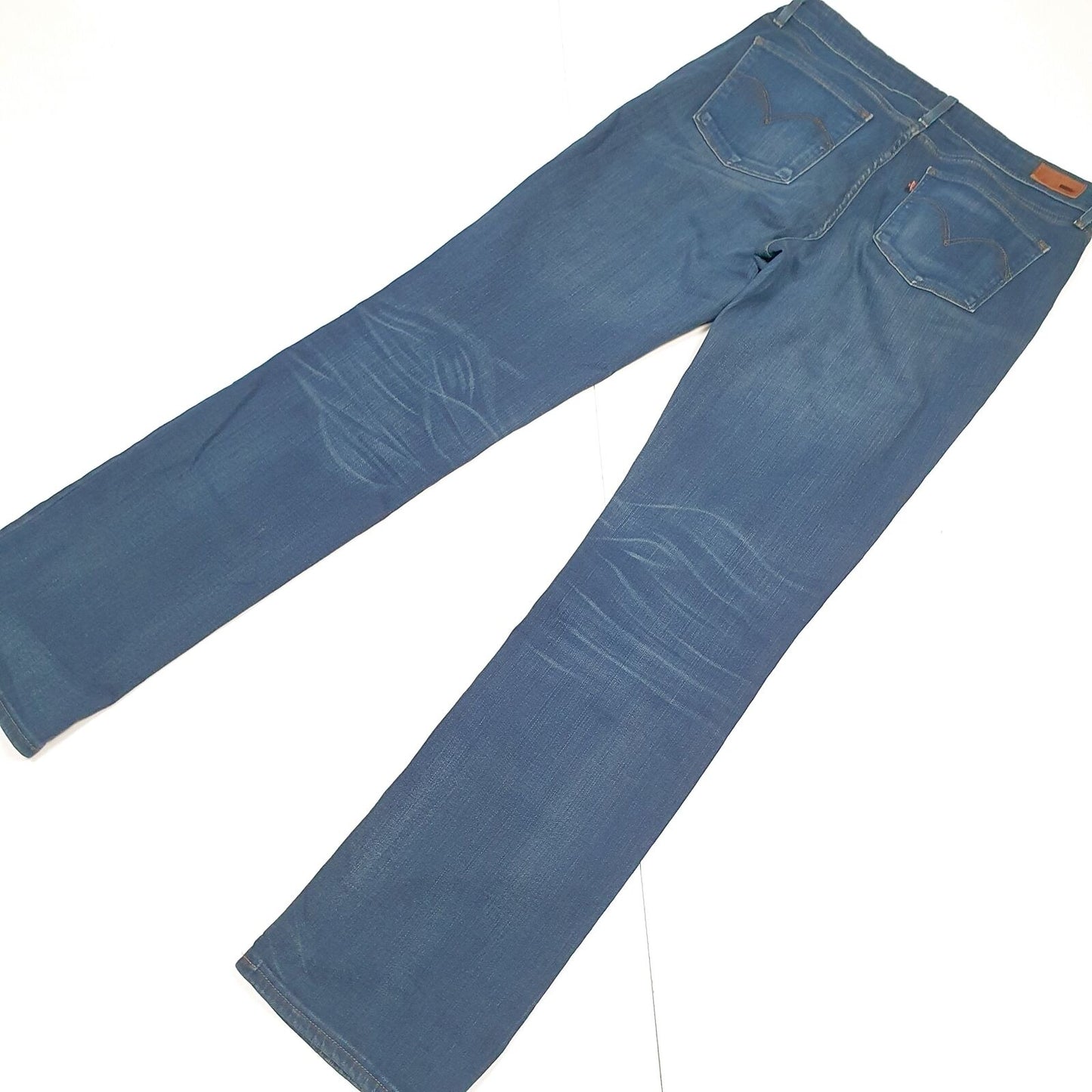 Womens LEVI'S Demi Curve Straight Leg  Blue Denim Jeans Trousers UK16