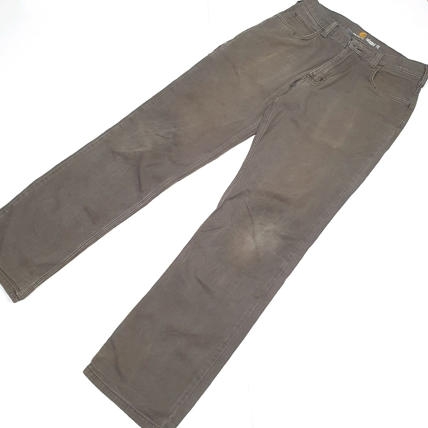 Mens CARHARTT Rugged Flex Rigby Relaxed Fit Grey Chino Workwear Trousers W31 L32