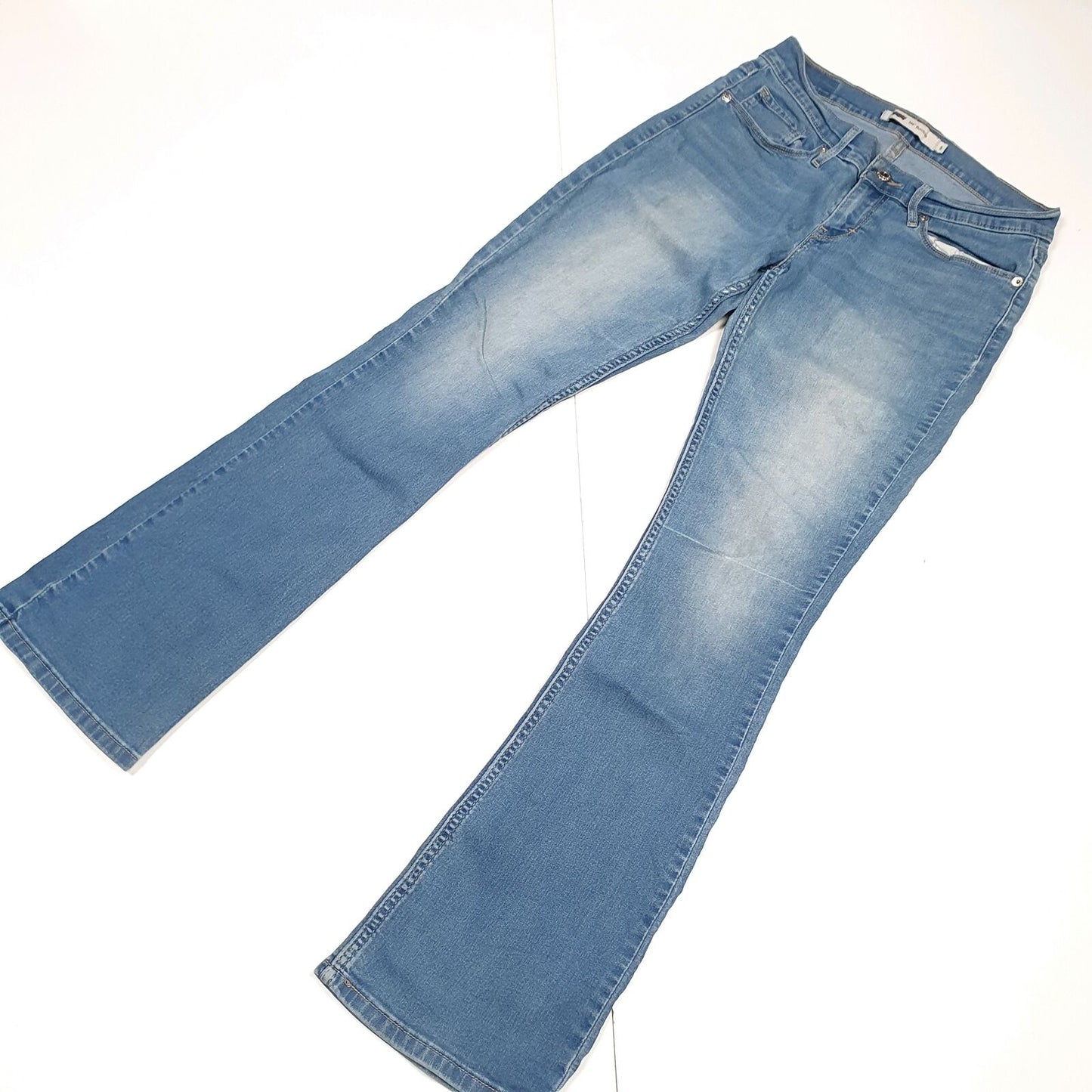 Womens LEVI'S 524 Superlow Bootcut Fit Blue Denim Jeans Trousers  5M