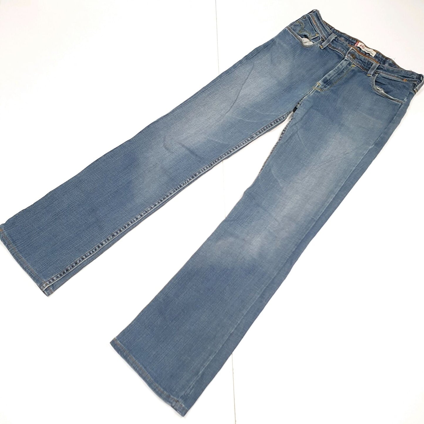 Womens LEVI'S 627 Straight Fit Blue Denim Jeans Trousers UK12
