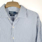 Mens POLO RALPH LAUREN Blue Pinstripe Long Sleeve Formal Casual Shirt XL