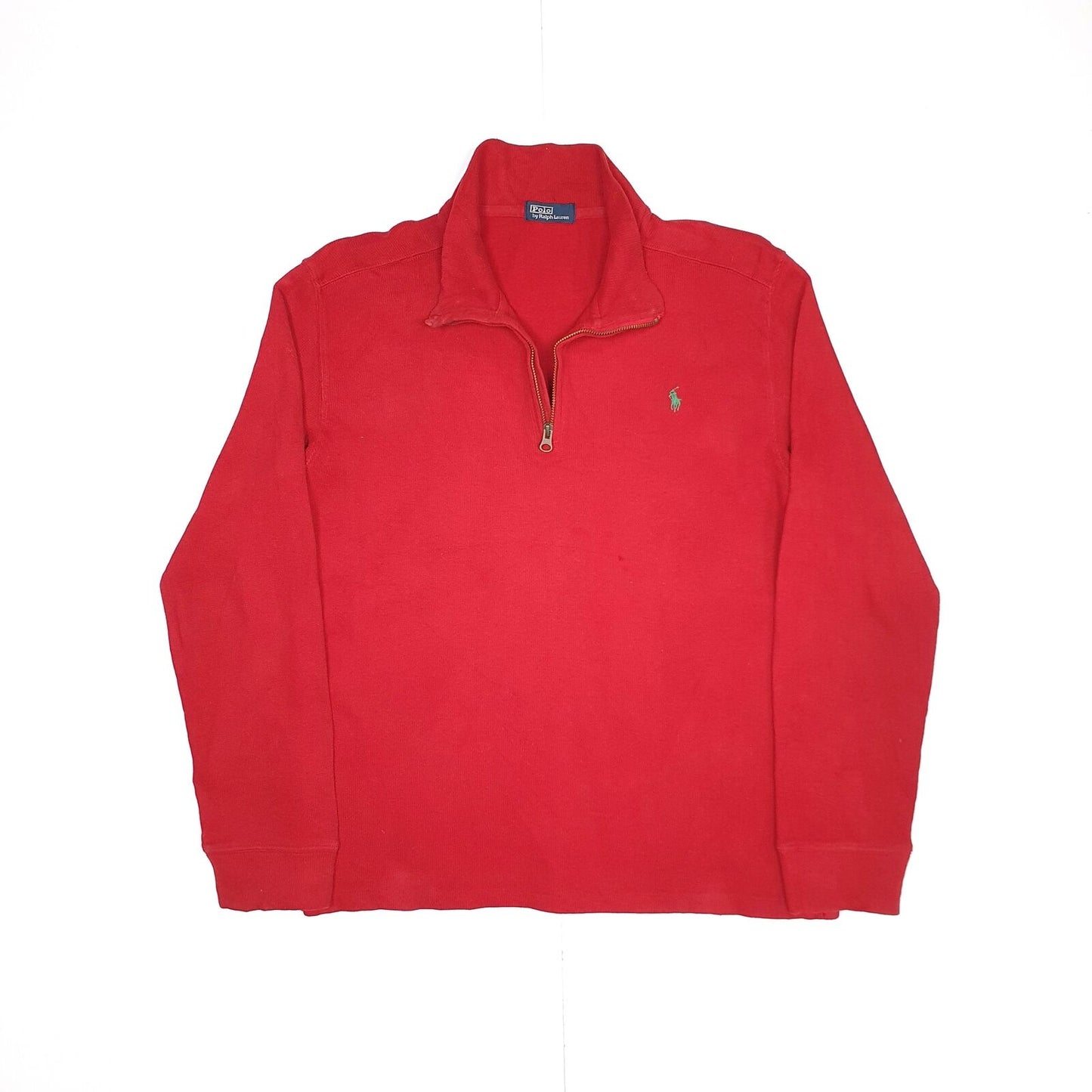 Mens POLO RALPH LAUREN Cotton 1/4 Quarter Zip Jumper Sweatshirt S