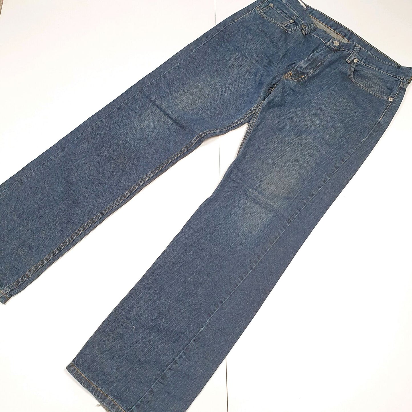 Mens LEVI'S Blue Denim 559 Relaxed Straight Fit Jeans Trousers W36 L34