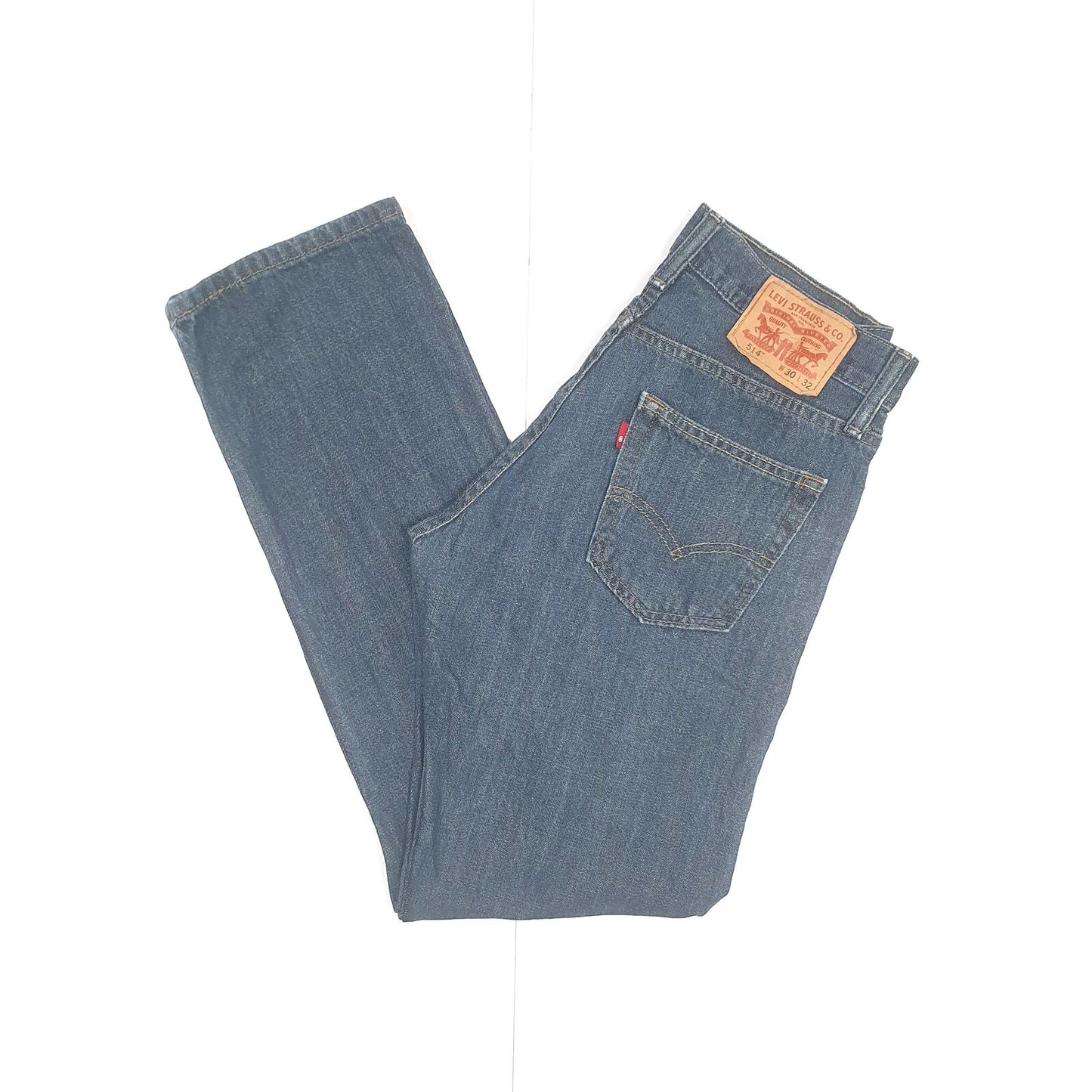 Mens LEVI'S Blue Denim 514 Straight Fit Jeans Trousers W30 L31