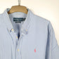 Mens POLO RALPH LAUREN Blue Gingham Long Sleeve Formal Casual Shirt XL