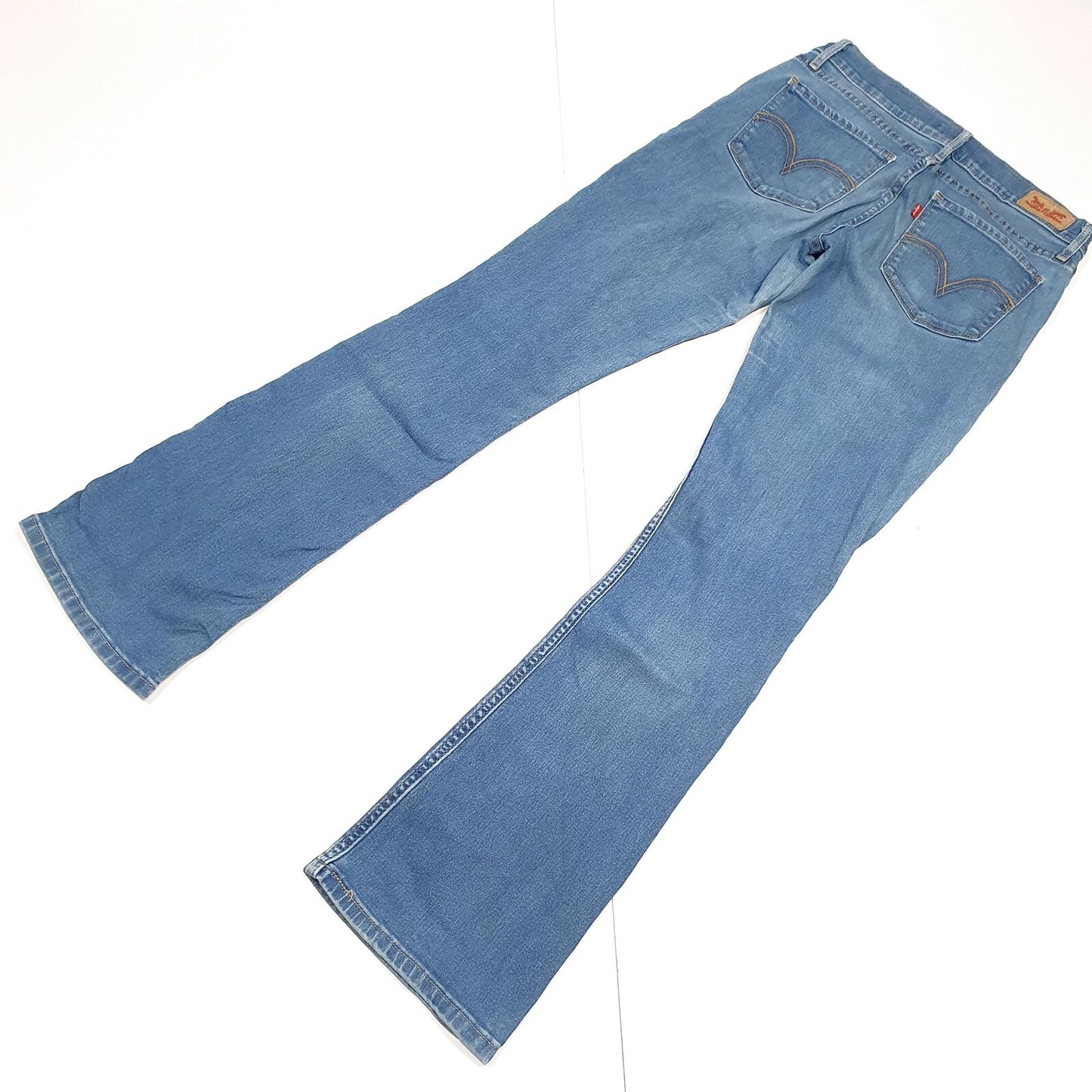 Womens LEVI'S 524 Superlow Bootcut Fit Blue Denim Jeans Trousers  5M