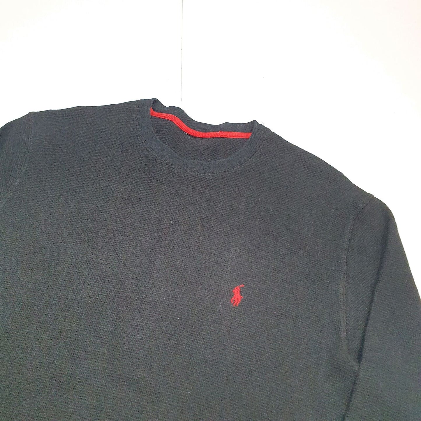 Mens POLO RALPH LAUREN Lightweight Cotton Crewneck Jumper Sweatshirt S