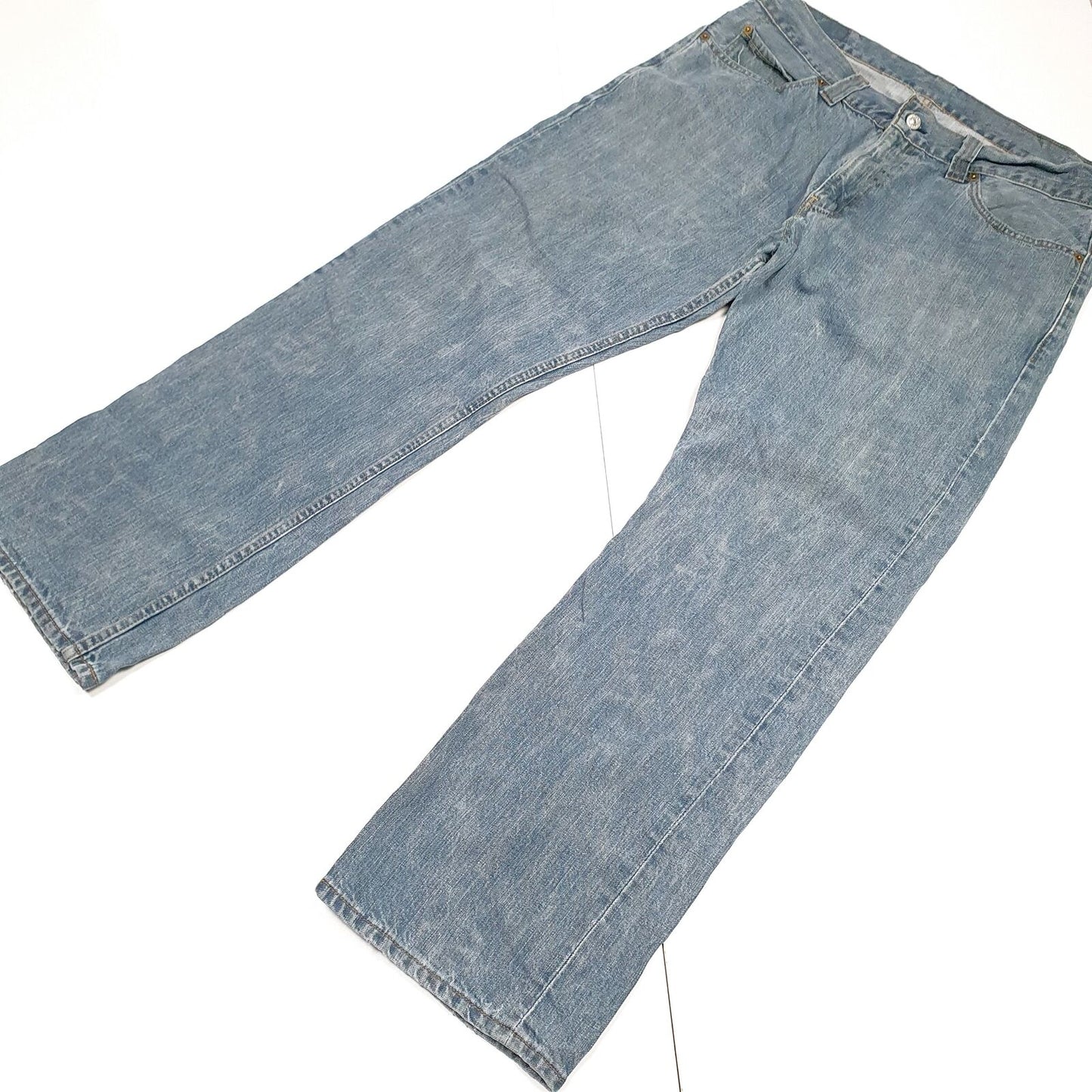 Mens LEVI'S Blue Denim 506 Straight Leg Jeans Trousers W36 L30