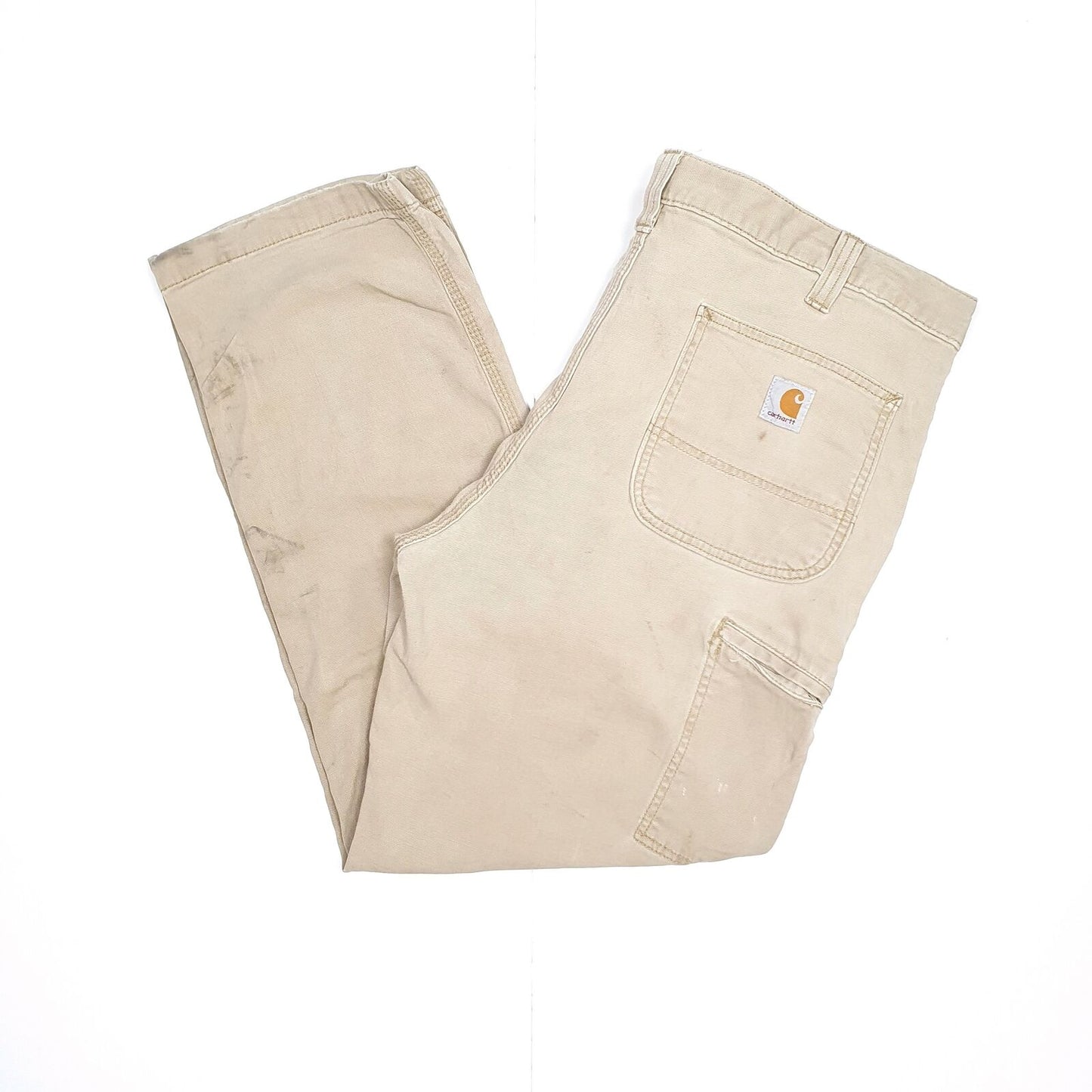 Mens CARHARTT Rugged Flex Rigby Khaki Chino Workwear Trousers W36 L30