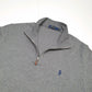 Mens POLO RALPH LAUREN Estate Rib Cotton 1/4 Quarter Zip Jumper Sweatshirt L