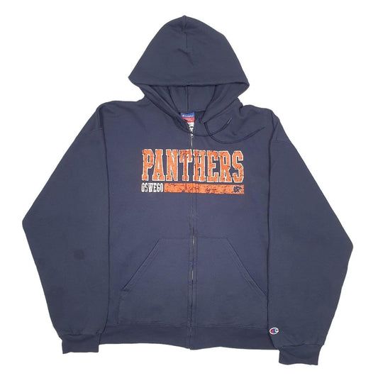 Mens Navy Champion Oswego Panthers USA College Hoodie Jumper