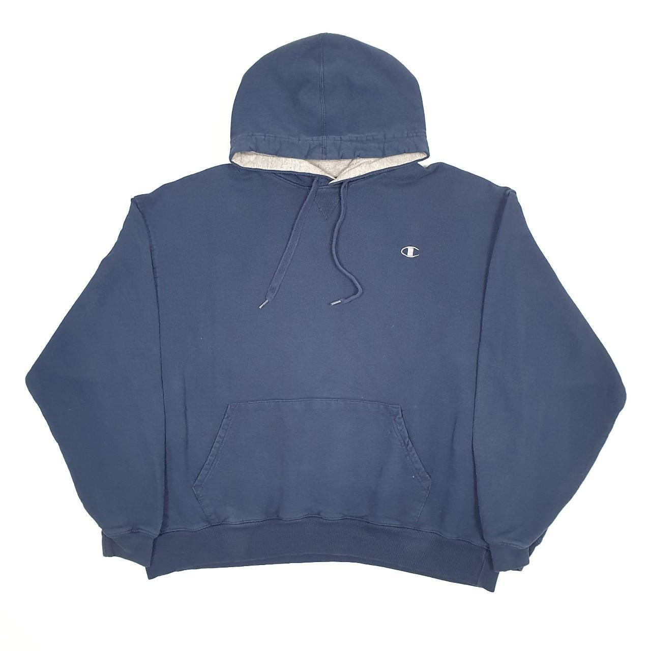 Mens Blue Champion  Hoodie Jumper