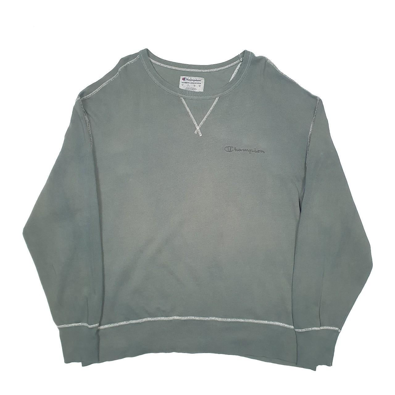 Mens Green Champion  Crewneck Jumper