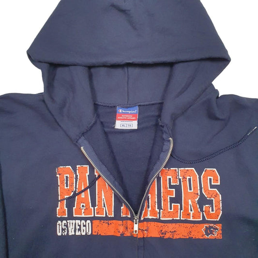 Mens Navy Champion Oswego Panthers USA College Hoodie Jumper