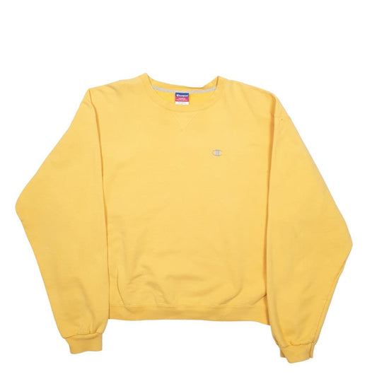 Mens Yellow Champion  Crewneck Jumper