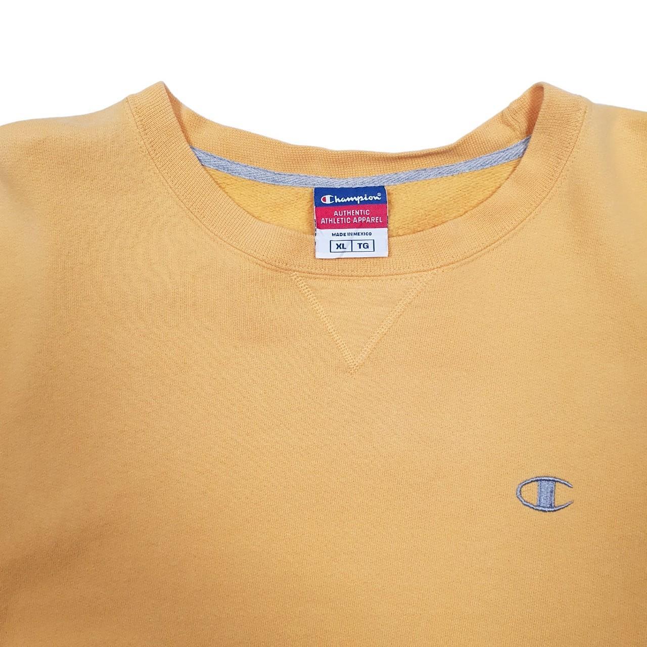 Mens Yellow Champion  Crewneck Jumper