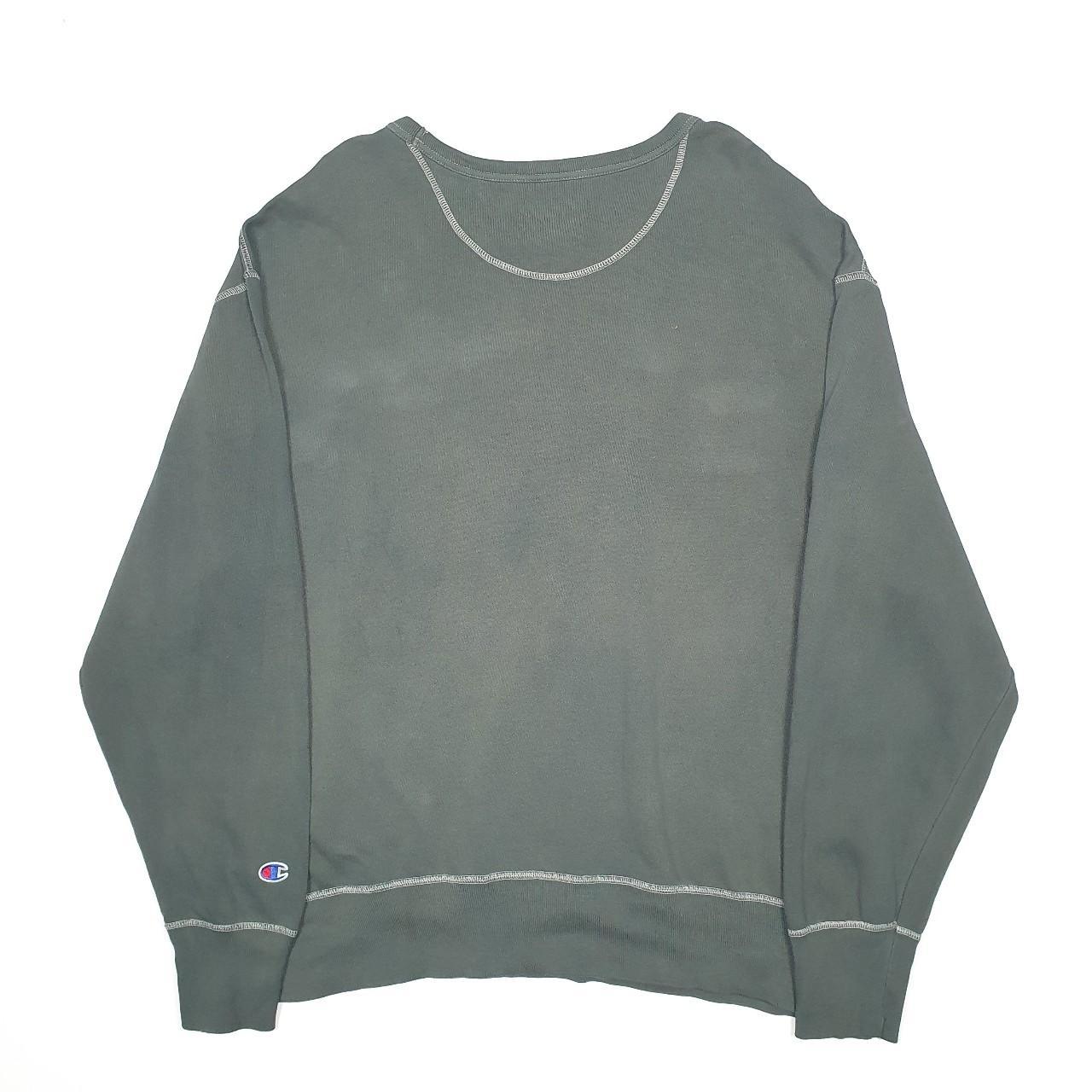 Mens Green Champion  Crewneck Jumper