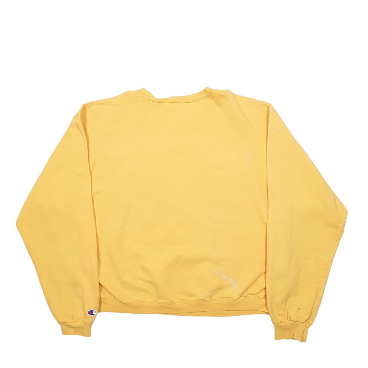 Mens Yellow Champion  Crewneck Jumper