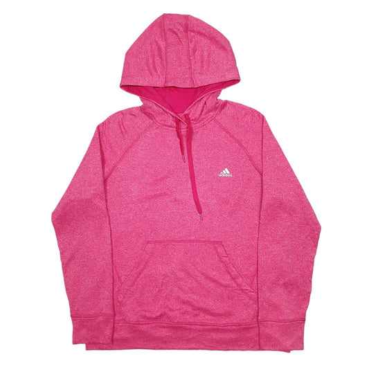 Adidas Active Climalite Hoodie Polyester Jumper L - Bundl Clothing-Mens Pink Adidas Active Climalite Hoodie Jumper