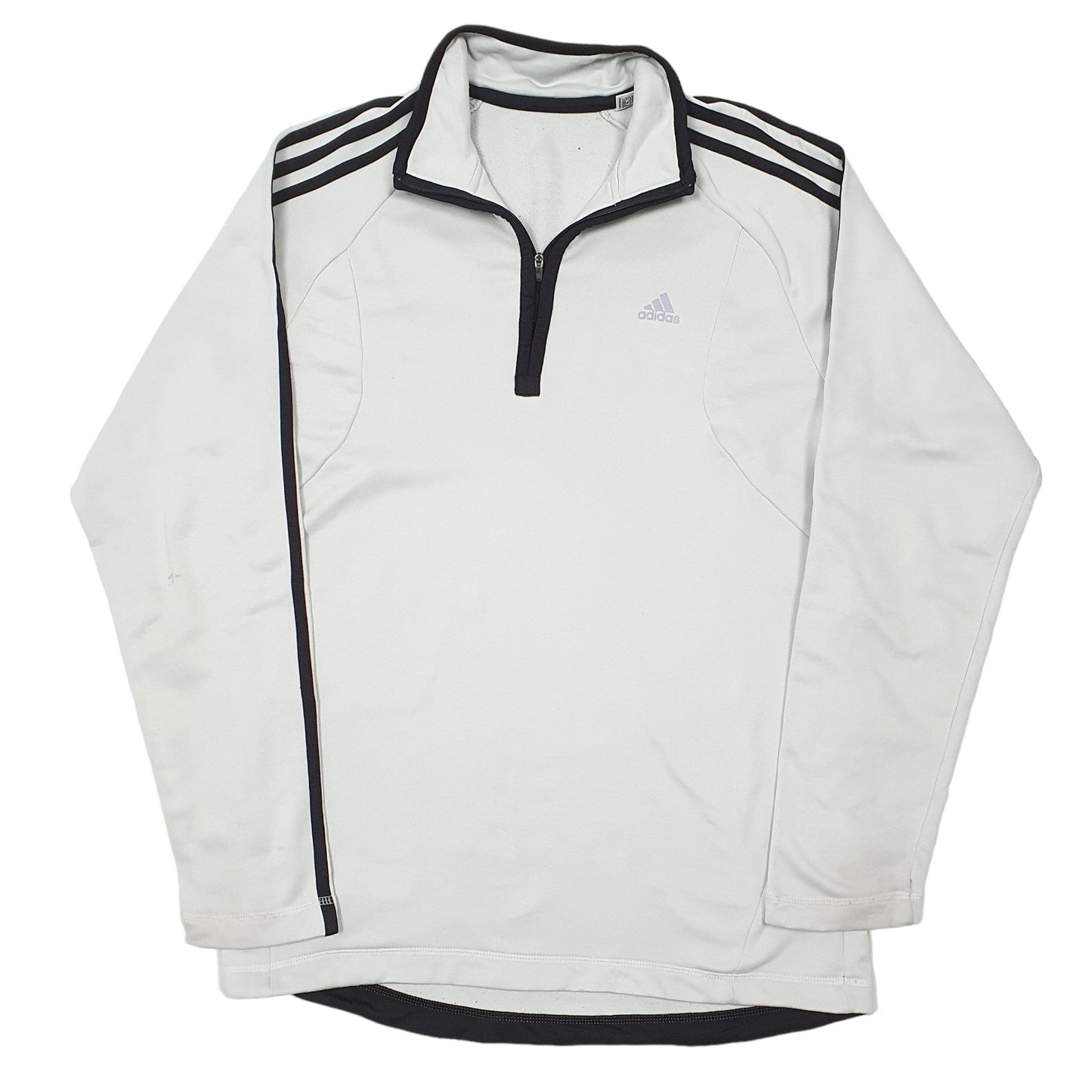 Adidas Active Quarter Zip Polyester Jumper S - Bundl Clothing-Mens White Adidas Active Quarter Zip Jumper