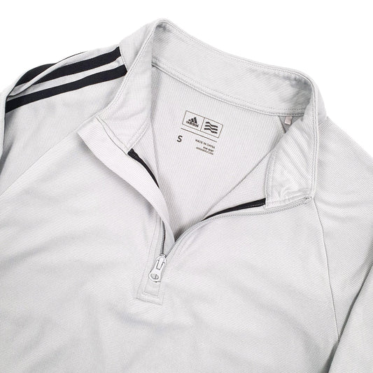 Adidas Active Quarter Zip S - Bundl Clothing-Adidas Active Quarter Zip S Grey