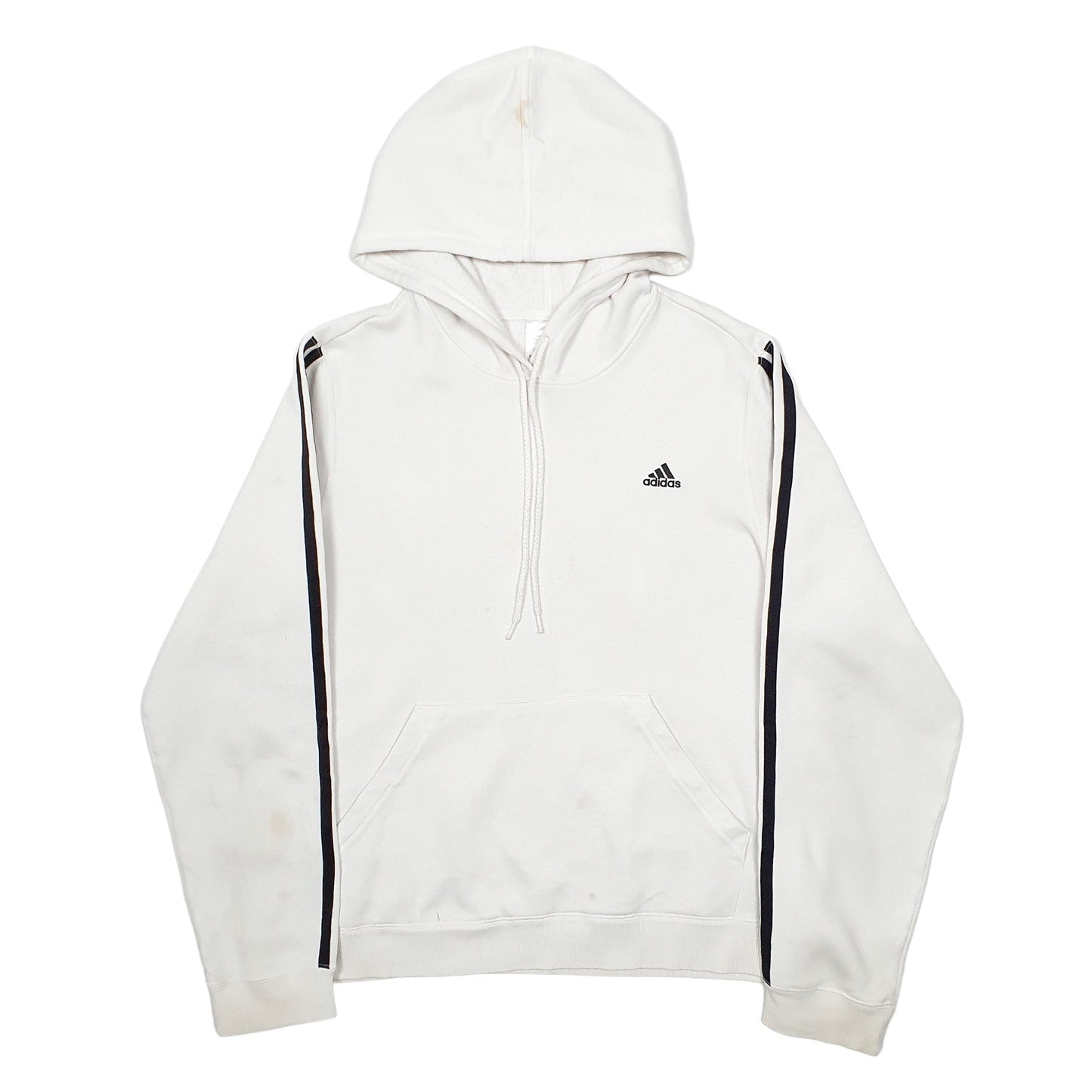 Adidas Active Running Sport Hoodie Cotton & Polyester Jumper M - Bundl Clothing-Womens White Adidas Active Running Sport Hoodie Jumper