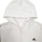 Adidas Active Running Sport Hoodie Cotton & Polyester Jumper M - Bundl Clothing-Womens White Adidas Active Running Sport Hoodie Jumper