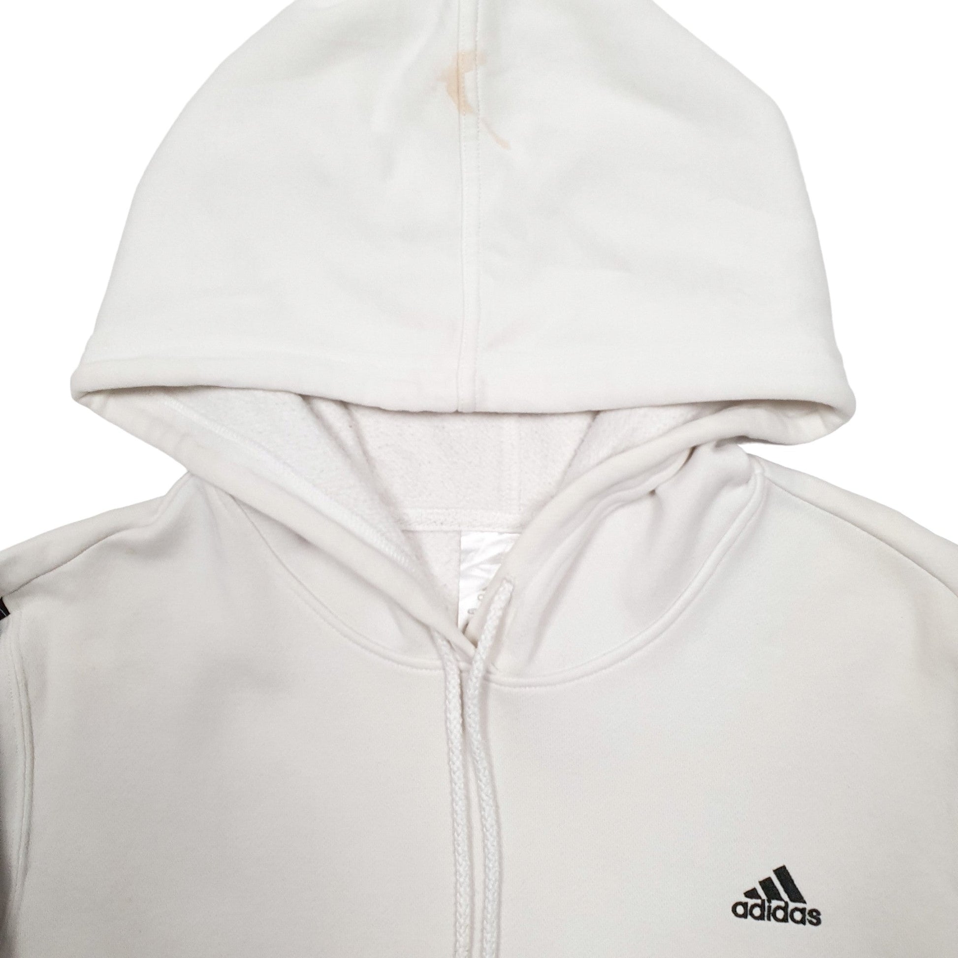 Adidas Active Running Sport Hoodie Cotton & Polyester Jumper M - Bundl Clothing-Womens White Adidas Active Running Sport Hoodie Jumper