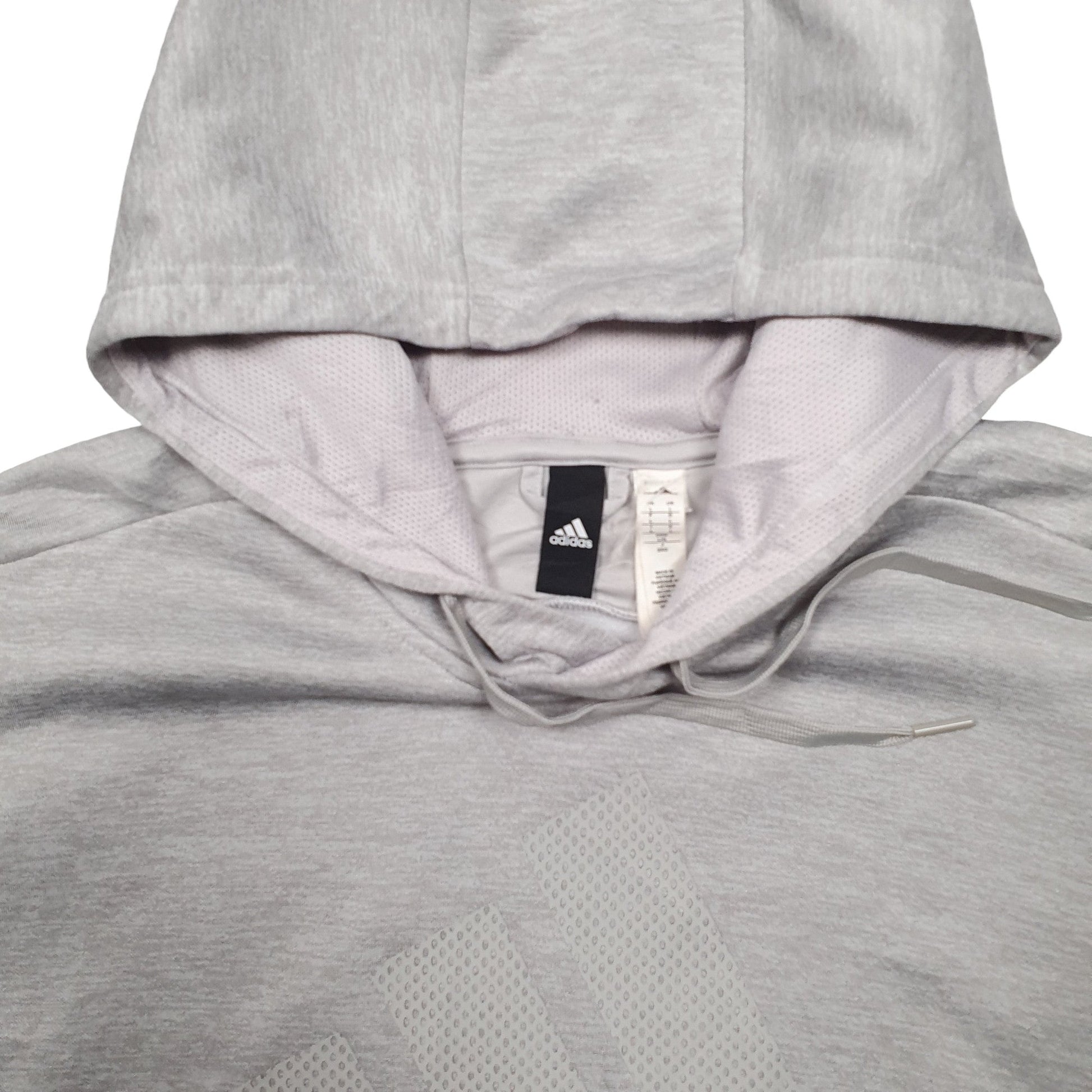 Adidas Active Running Sport Hoodie Polyester Jumper L - Bundl Clothing-Mens Grey Adidas Active Running Sport Hoodie Jumper