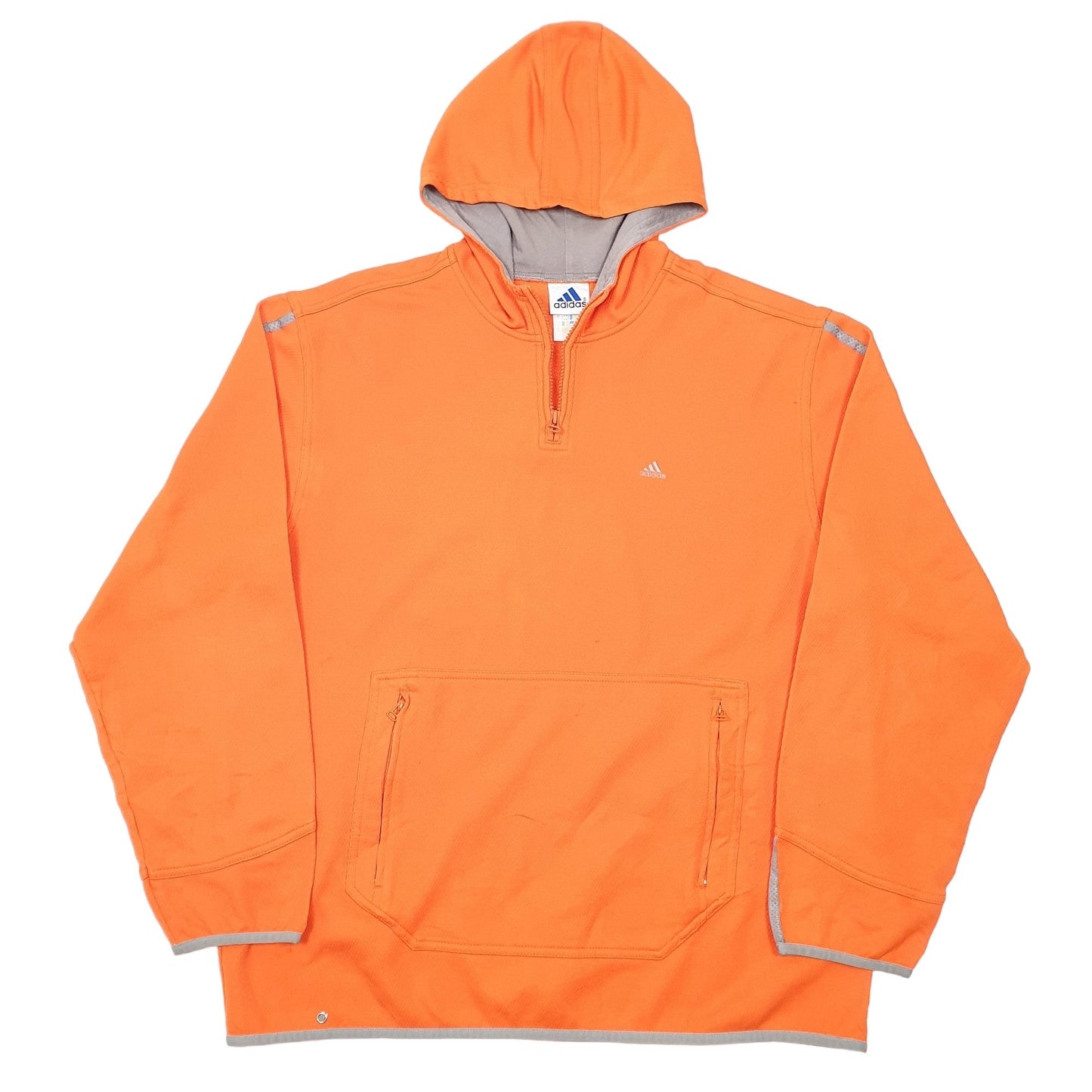 Adidas Active Running Workout Hoodie Polyester Jumper L - Bundl Clothing-Adidas Active Running Workout Hoodie Polyester Jumper L - Bundl Clothing-Mens Orange Adidas Active Running Workout Hoodie Jumper