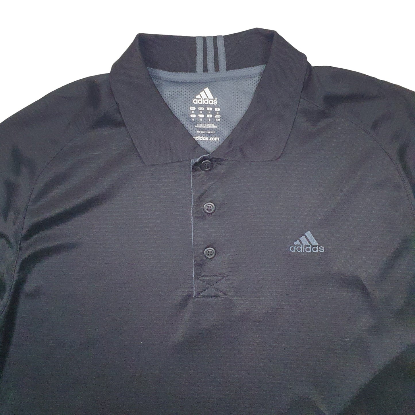 Adidas Active Short Sleeve Polyester Polo Shirt - Bundl Clothing-Adidas Active Short Sleeve Polyester Polo Shirt Black