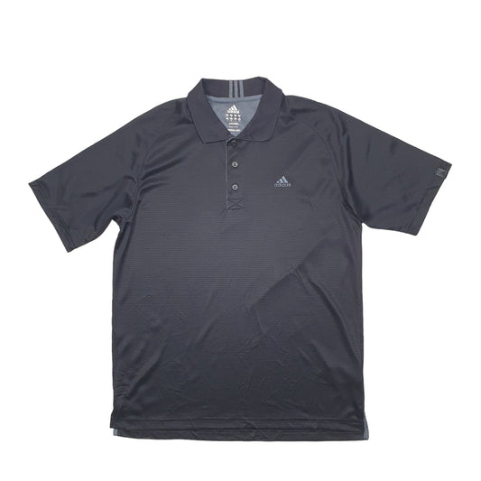 Adidas Active Short Sleeve Polyester Polo Shirt - Bundl Clothing-Adidas Active Short Sleeve Polyester Polo Shirt Black