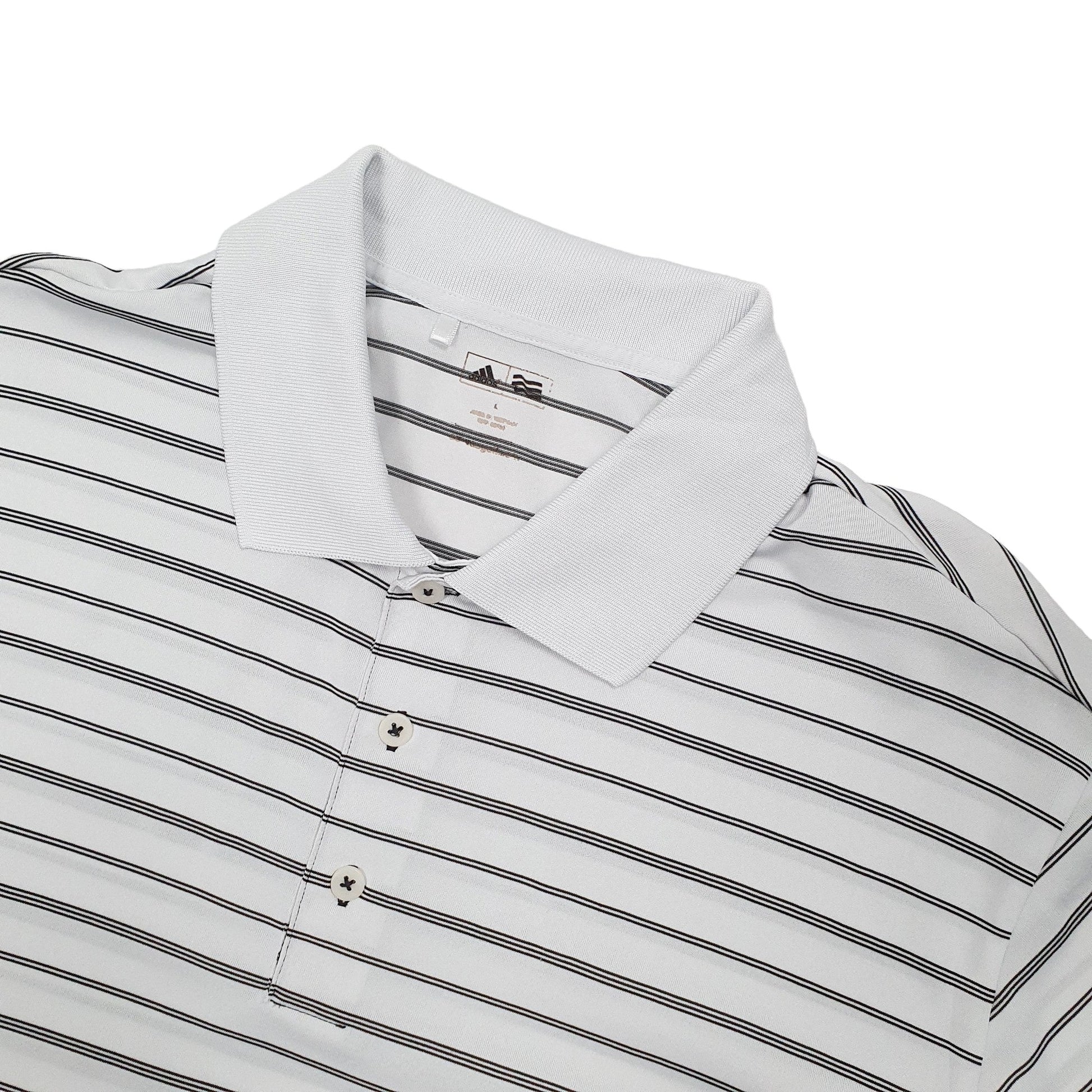 Adidas Active Short Sleeve Polyester Polo Shirt - Bundl Clothing-Adidas Active Short Sleeve Polyester Polo Shirt White