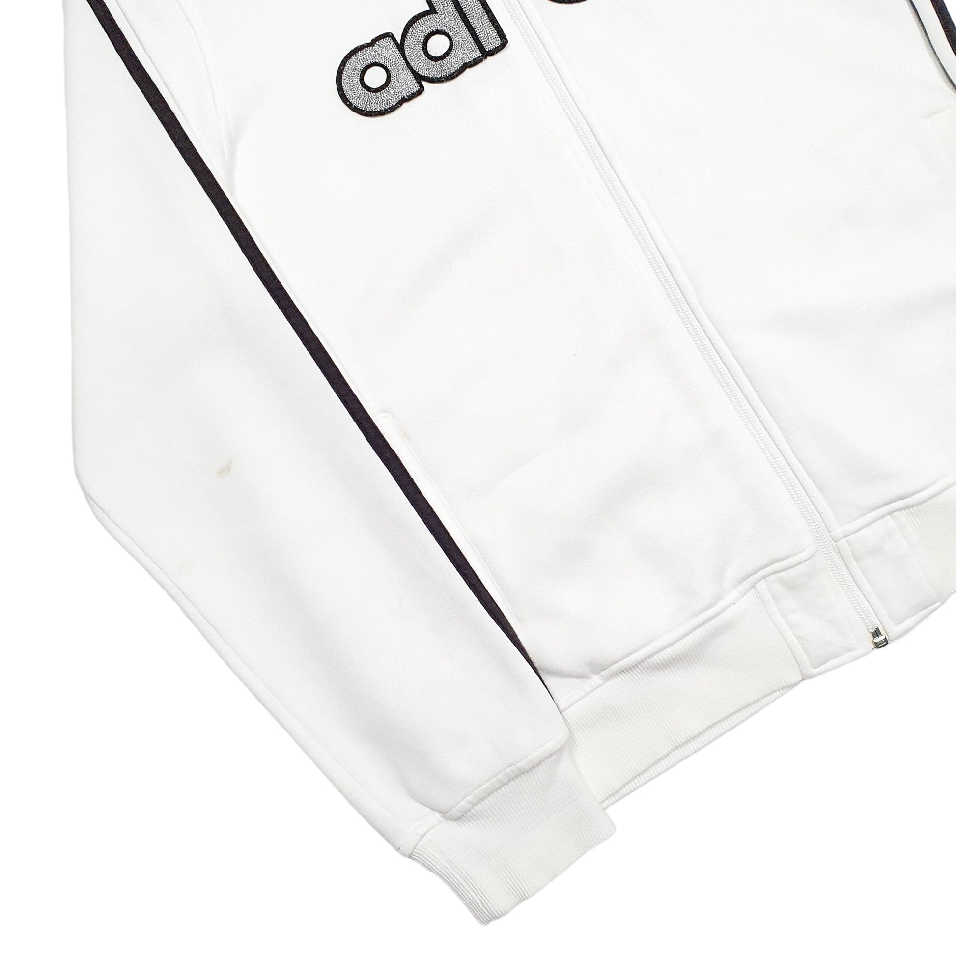 Adidas Active Tech Sport Hoodie Cotton & Polyester Jumper L - Bundl Clothing-Womens White Adidas Active Tech Sport Hoodie Jumper