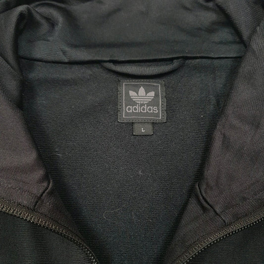 Adidas Active Track Full Zip Polyester Jumper L - Bundl Clothing-Adidas Active Track Full Zip Polyester Jumper L - Bundl Clothing-Mens Black Adidas Active Track Full Zip Jumper