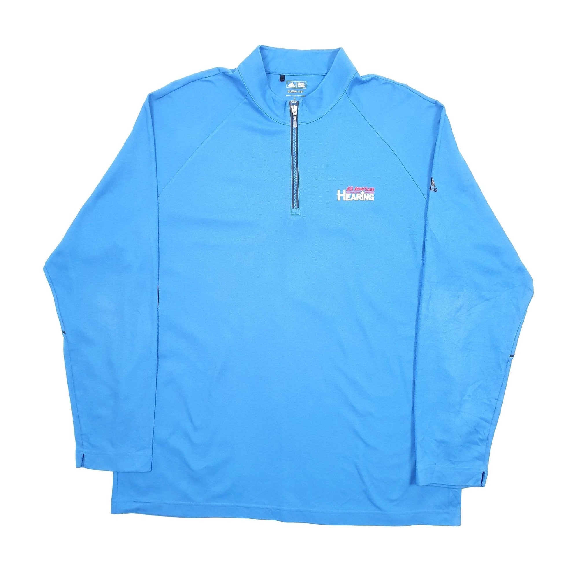 Adidas Active wear Quarter Zip L - Bundl Clothing-Adidas Active wear Quarter Zip L - Bundl Clothing-Adidas Active wear Quarter Zip L Blue