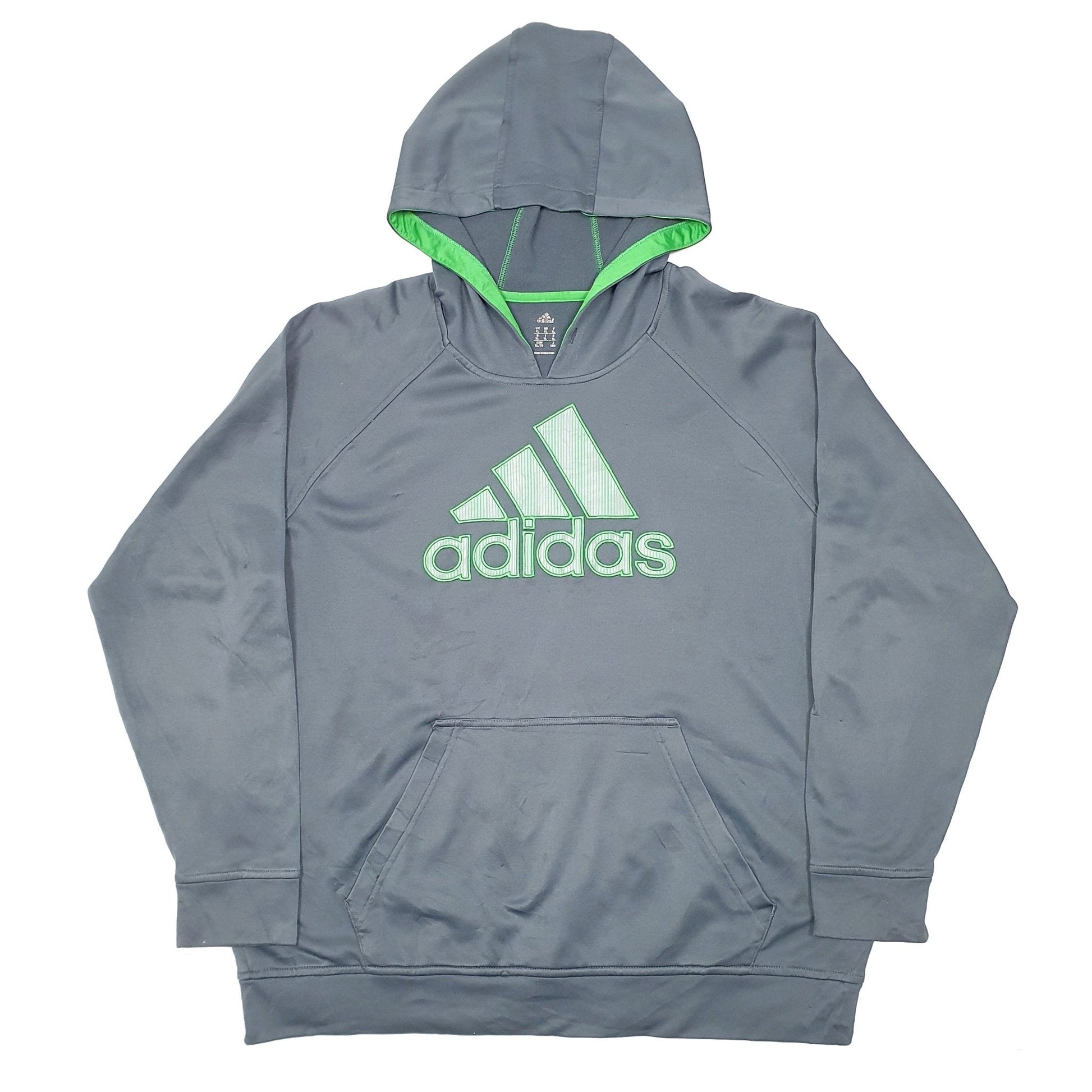 Adidas Active Workout Running Hoodie Polyester Jumper L - Bundl Clothing-Adidas Active Workout Running Hoodie Polyester Jumper L - Bundl Clothing-Mens Grey Adidas Active Workout Running Hoodie Jumper