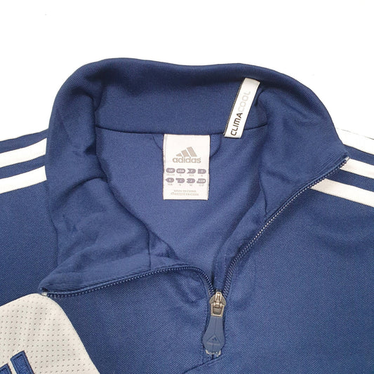 Adidas Active Workout Track Clima Cool Quarter Zip Polyester Jumper XS - Bundl Clothing-Adidas Active Workout Track Clima Cool Quarter Zip Polyester Jumper XS - Bundl Clothing-Mens Blue Adidas Active Workout Track Clima Cool Quarter Zip Jumper