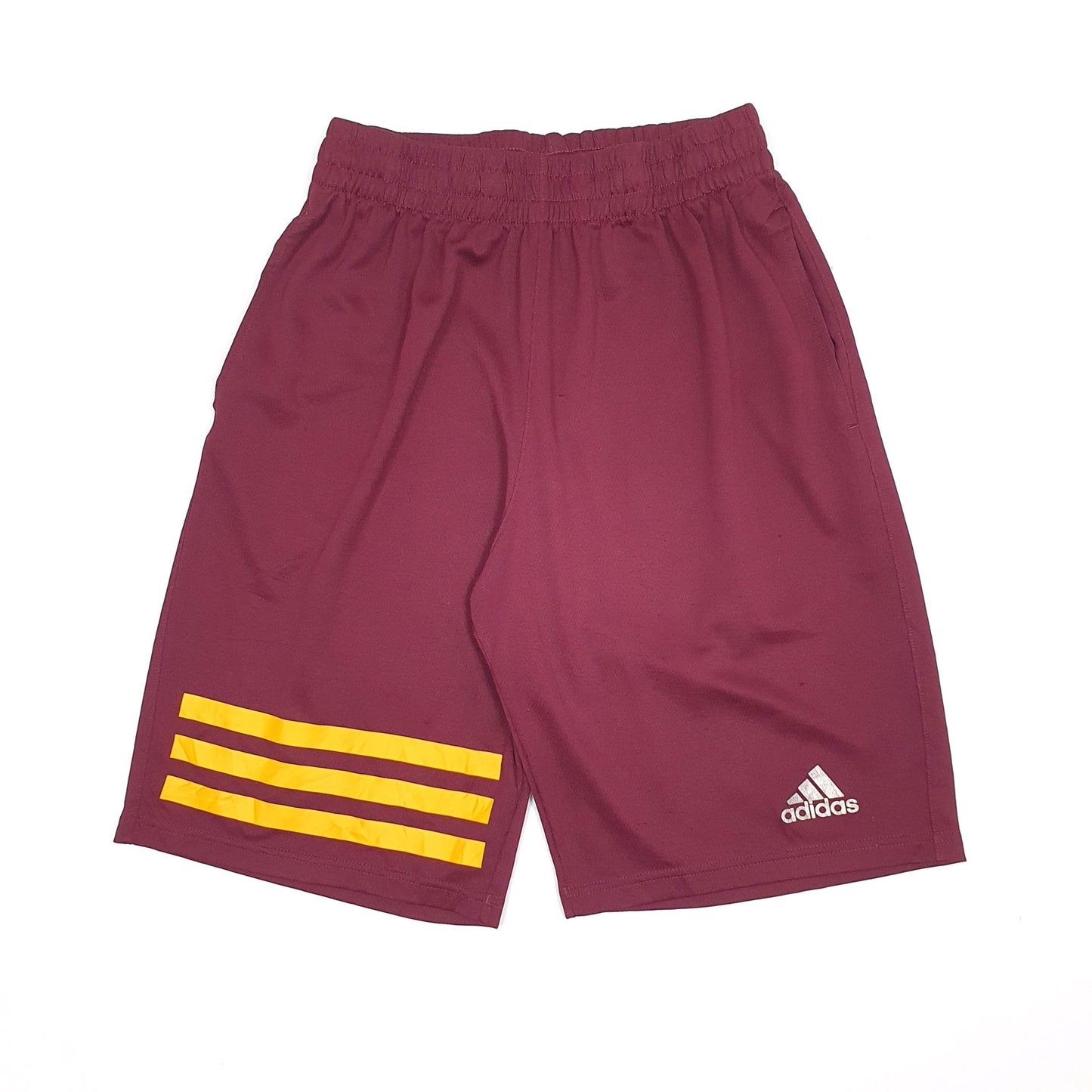 Adidas Basketball Burgundy Sport Shorts W28 - Bundl Clothing-Adidas Basketball Burgundy Sport Shorts W28 Burgundy