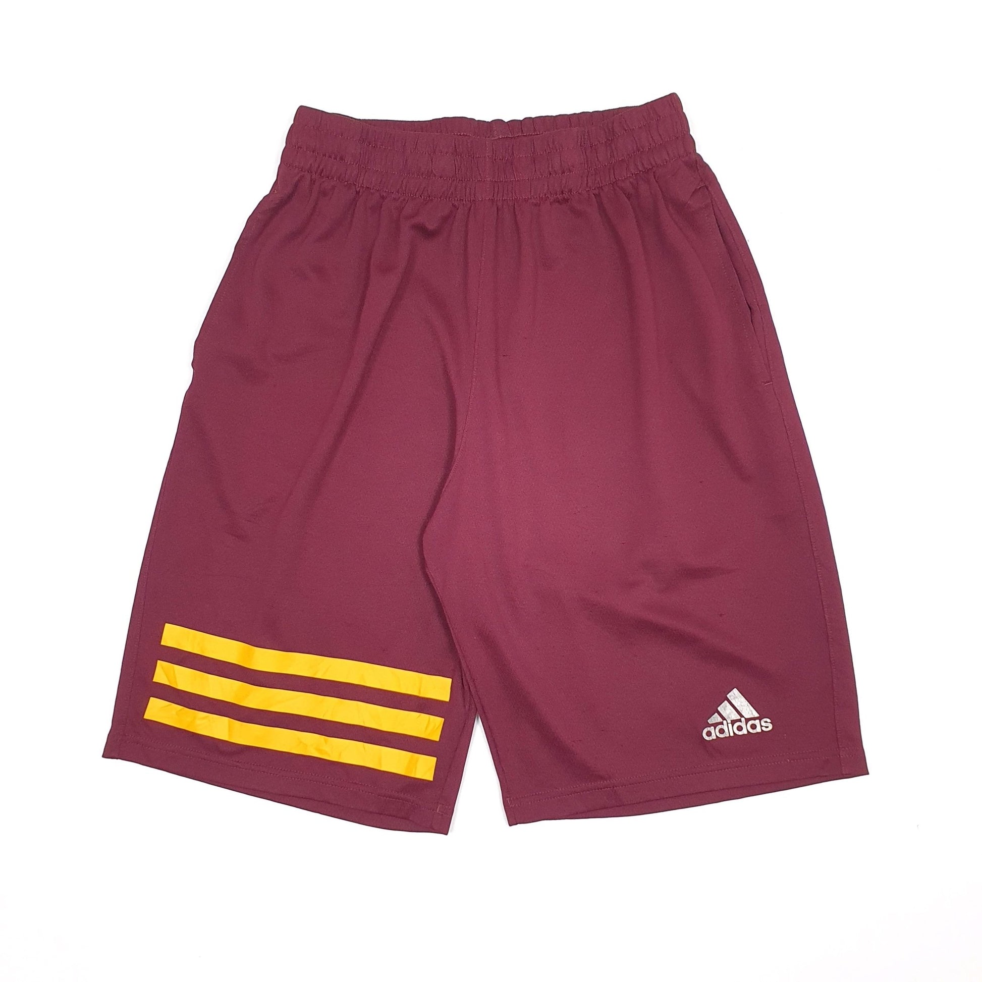 Adidas Basketball Burgundy Sport Shorts W28 - Bundl Clothing-Adidas Basketball Burgundy Sport Shorts W28 Burgundy