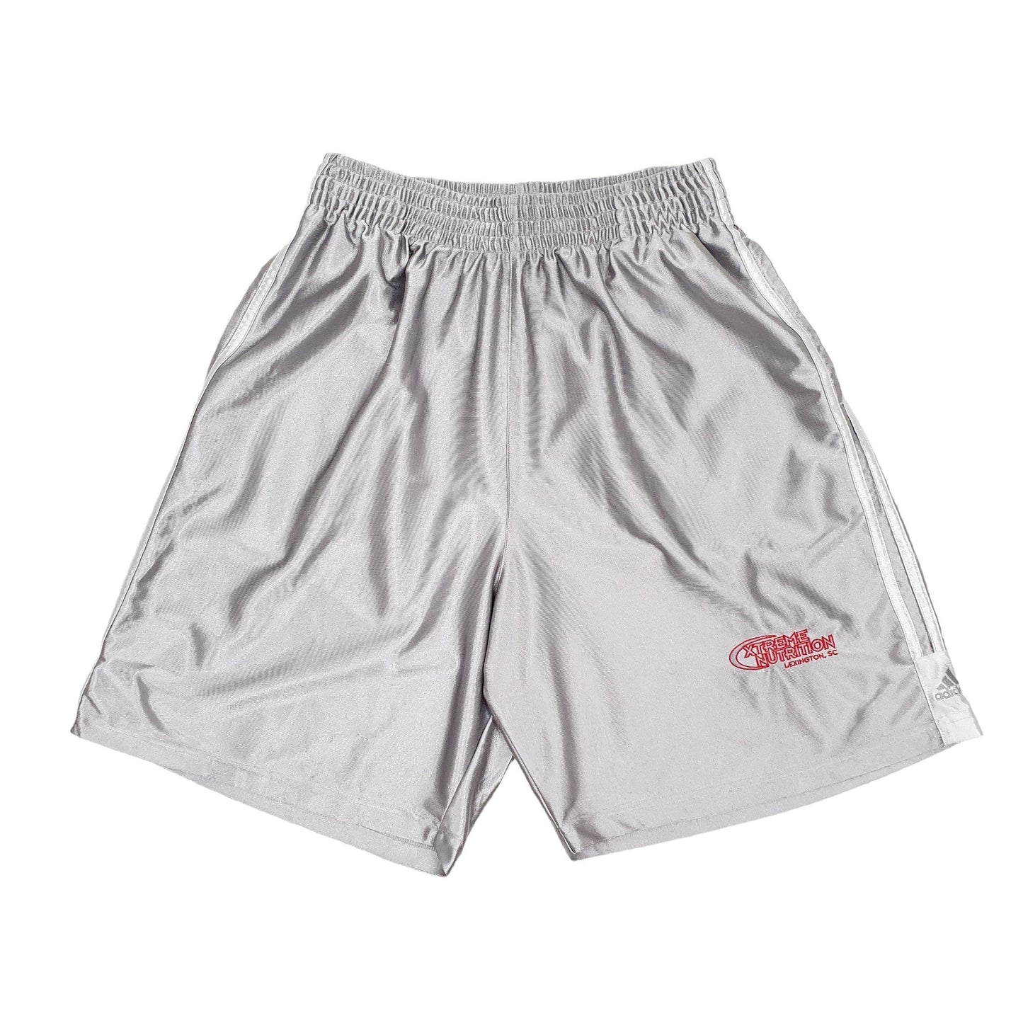 Adidas Basketball Silver Sport Shorts W32 - Bundl Clothing-Adidas Basketball Silver Sport Shorts W32 Silver
