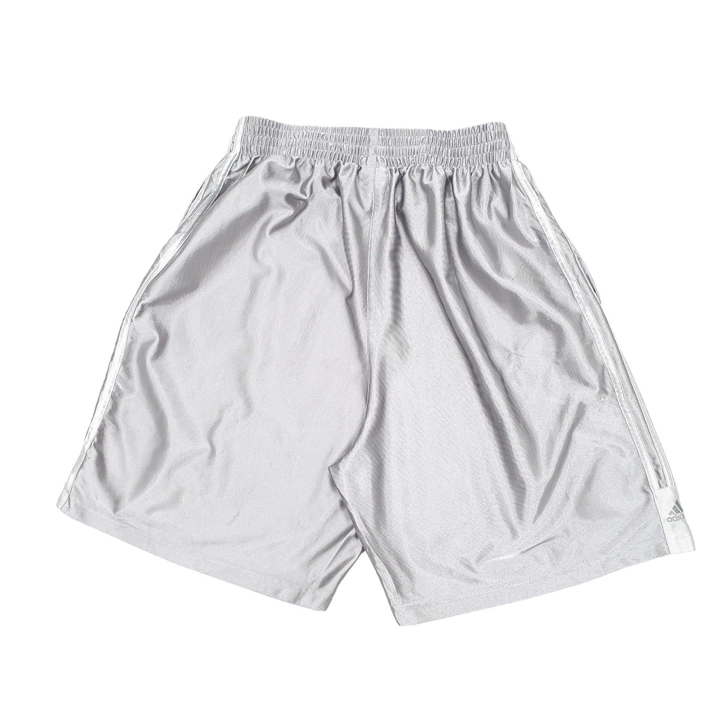 Adidas Basketball Silver Sport Shorts W32 - Bundl Clothing-Adidas Basketball Silver Sport Shorts W32 Silver