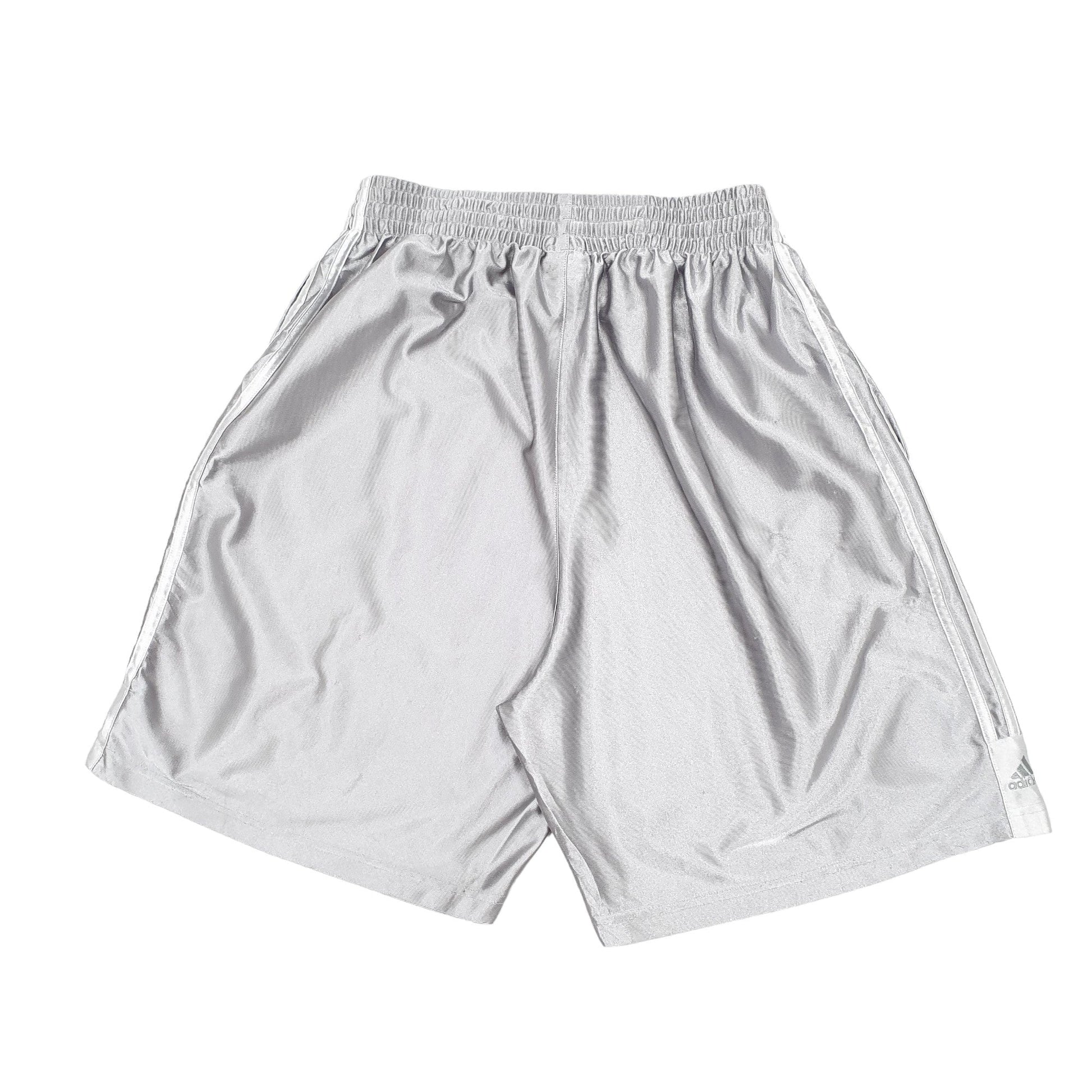 Adidas Basketball Silver Sport Shorts W32 - Bundl Clothing-Adidas Basketball Silver Sport Shorts W32 Silver
