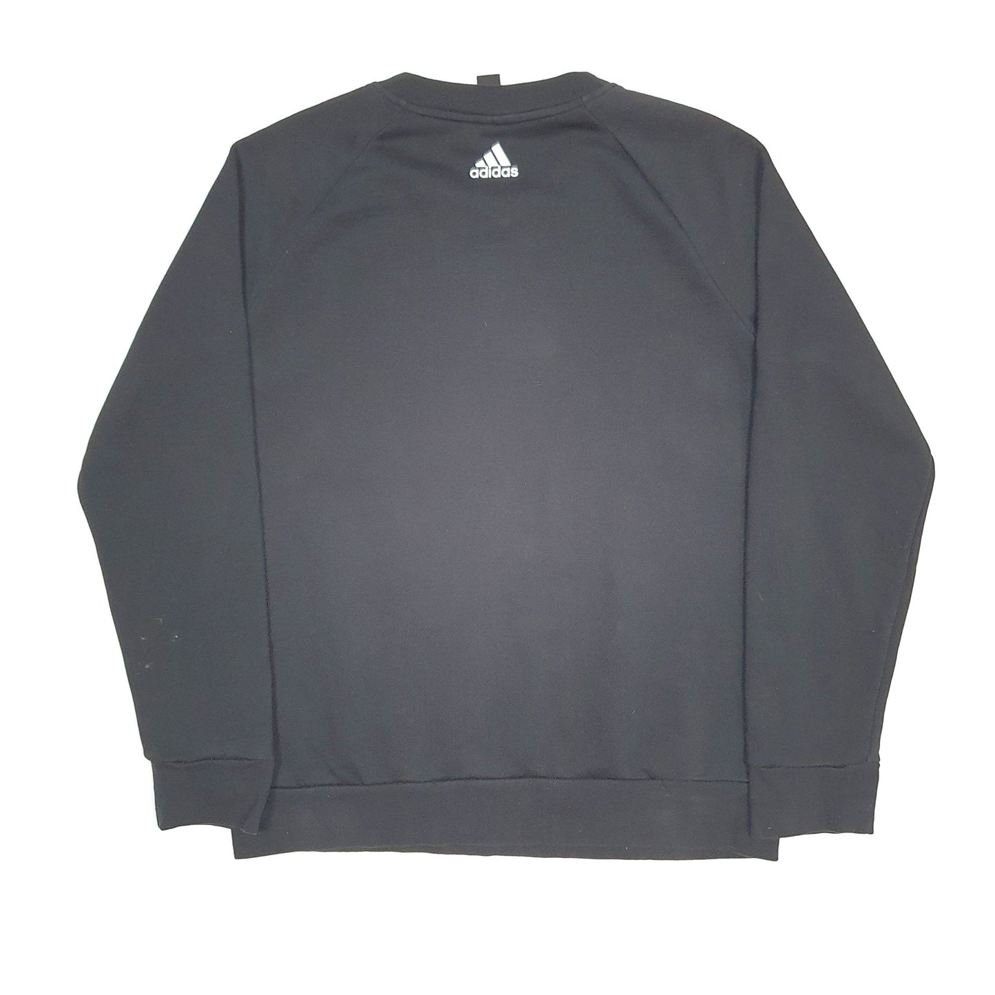 Adidas Big Logo Spellout Crewneck M - Bundl Clothing-Adidas Big Logo Spellout Crewneck M Black