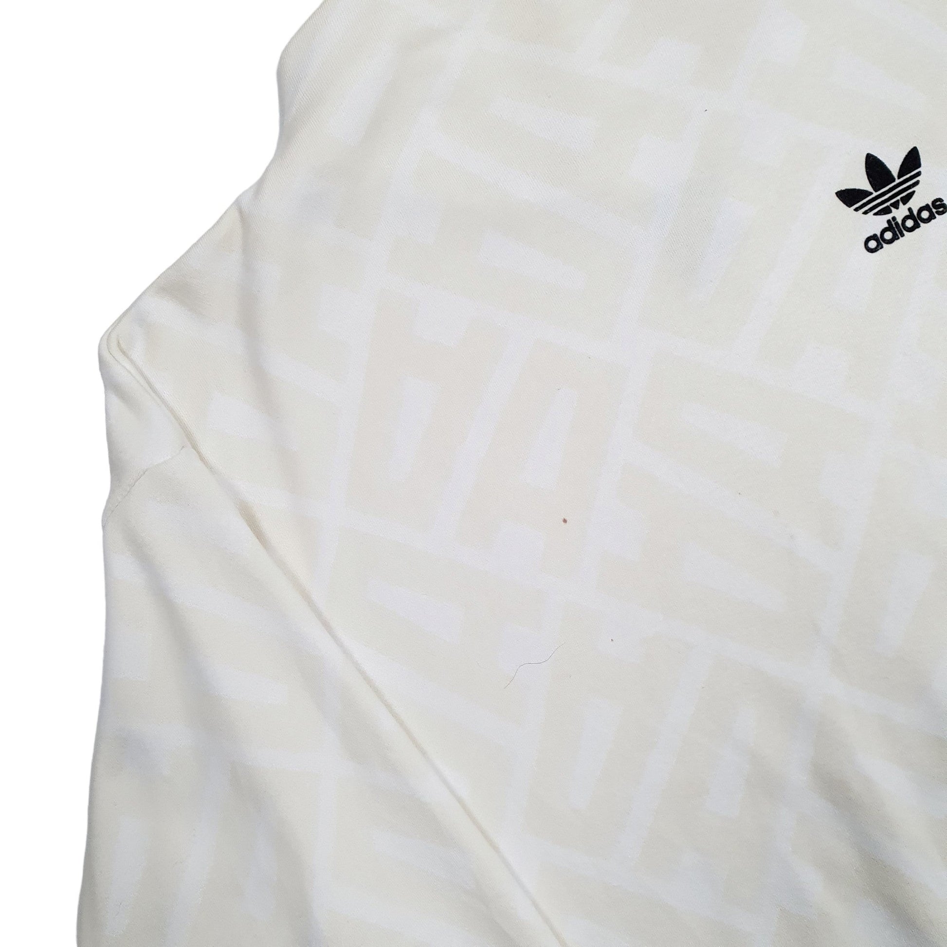 Adidas Boatneck Turtleneck Crewneck Cotton Sweatshirt M - Bundl Clothing-Womens Cream Adidas Boatneck Turtleneck Crewneck Jumper