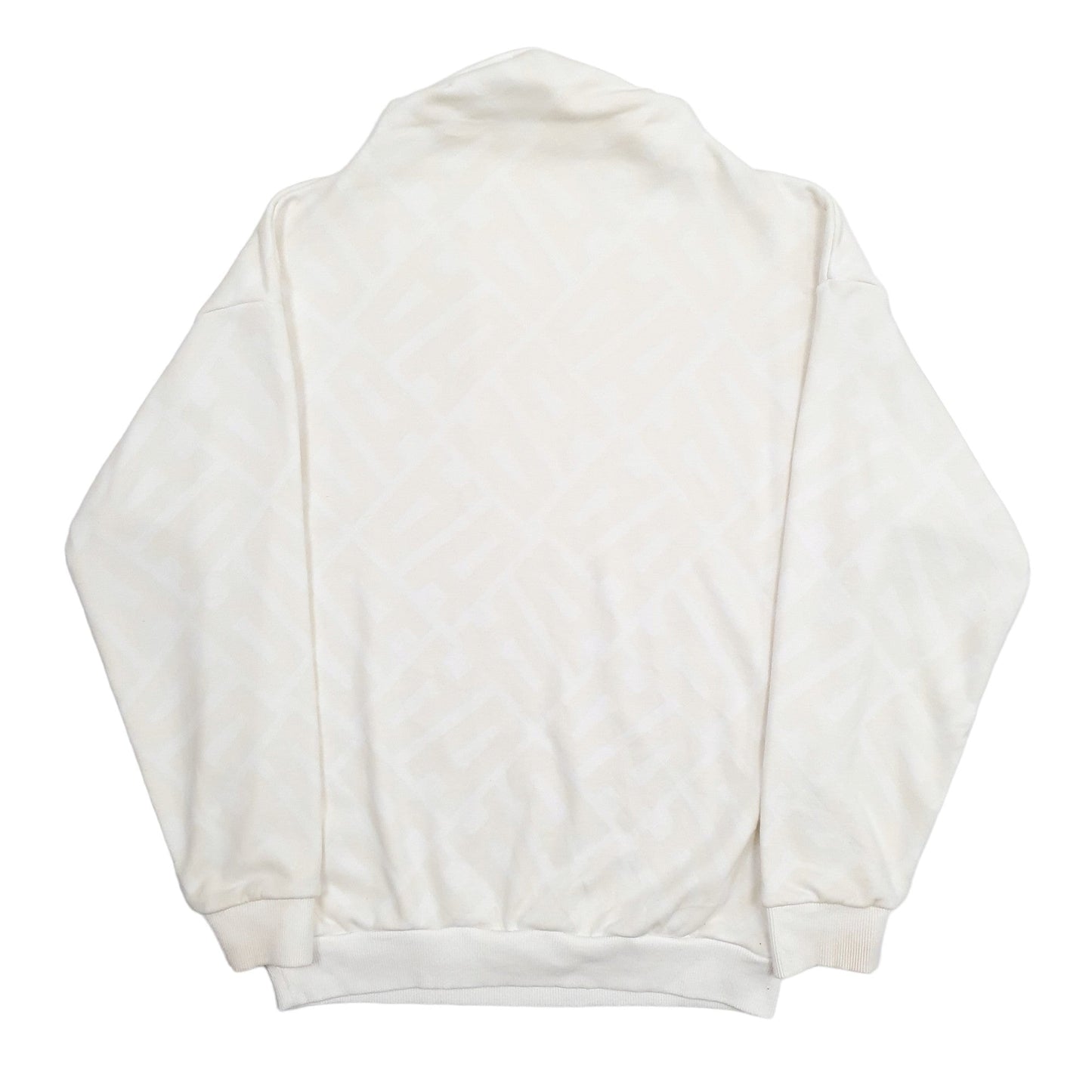 Adidas Boatneck Turtleneck Crewneck Cotton Sweatshirt M - Bundl Clothing-Womens Cream Adidas Boatneck Turtleneck Crewneck Jumper