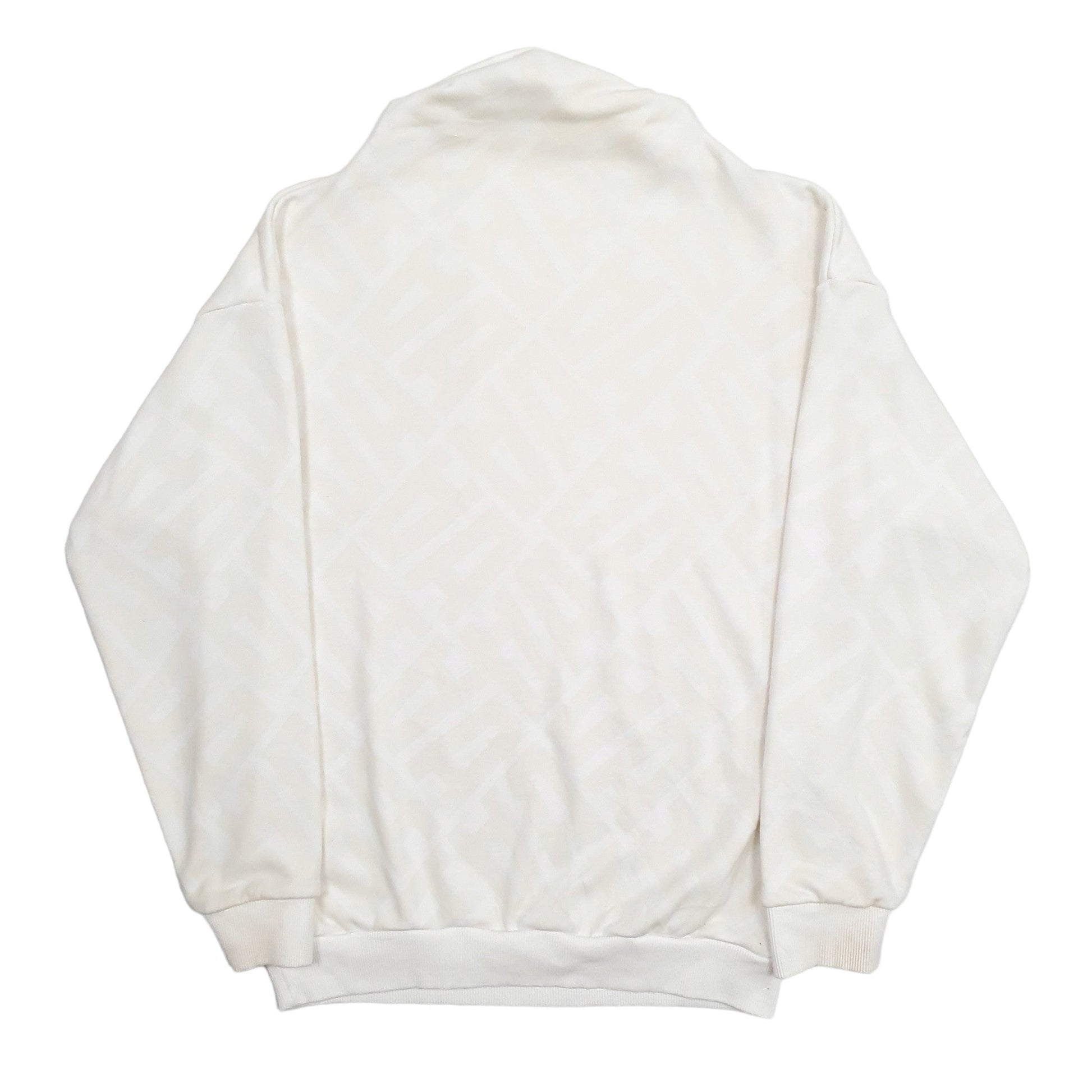 Adidas Boatneck Turtleneck Crewneck Cotton Sweatshirt M - Bundl Clothing-Womens Cream Adidas Boatneck Turtleneck Crewneck Jumper