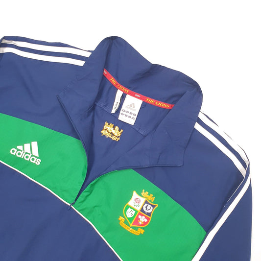 Adidas British Lions Rugby Windbreaker Quarter Zip L - Bundl Clothing-Adidas British Lions Rugby Windbreaker Quarter Zip L Navy