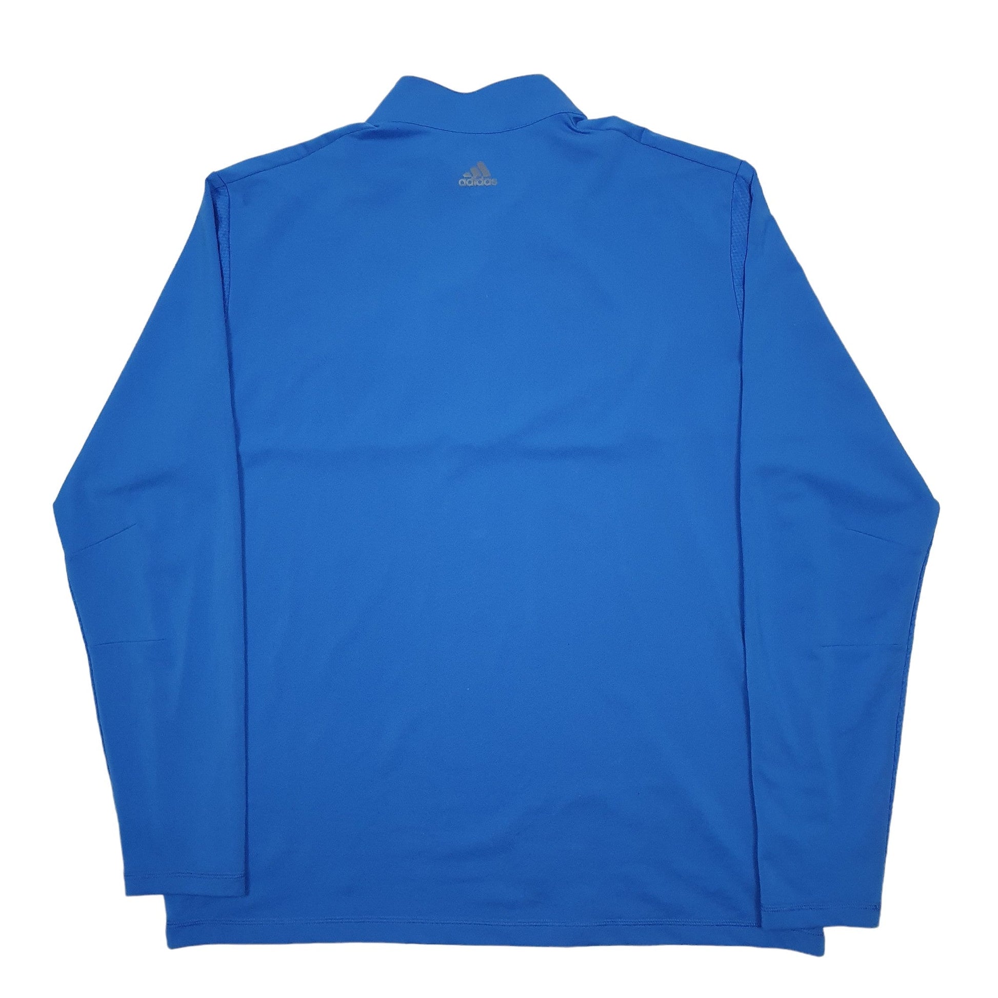 Adidas Cambria Climalite Quarter Zip Polyester Jumper XL - Bundl Clothing-Mens Blue Adidas Cambria Climalite Quarter Zip Jumper